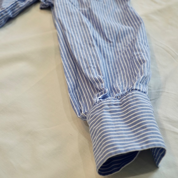 Zara Top Set | Striped Business Casual Shirts Light blue basic - Picture 2 of 11